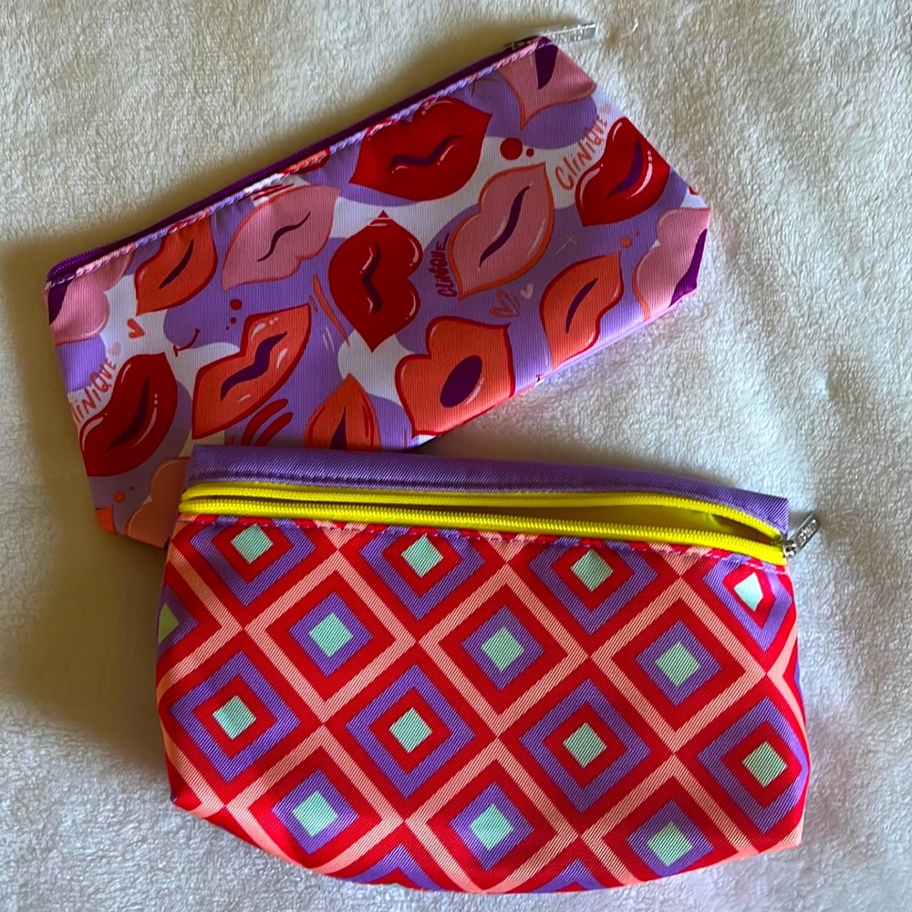 NWOT Clinique Cosmetic Makeup Bags